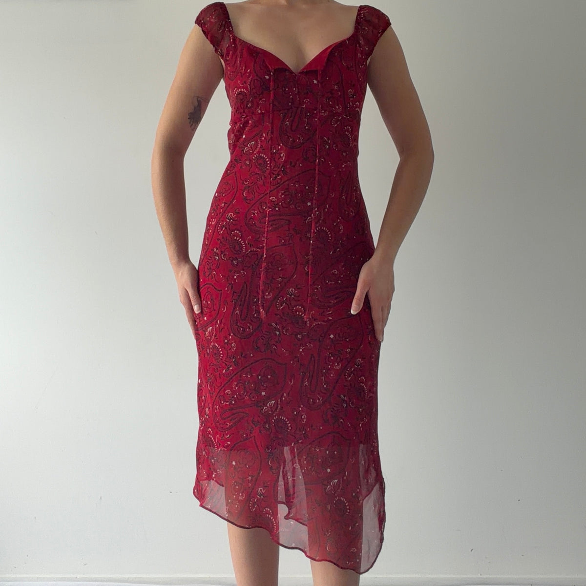 Jonathan Martin Paisley Midi Dress | M