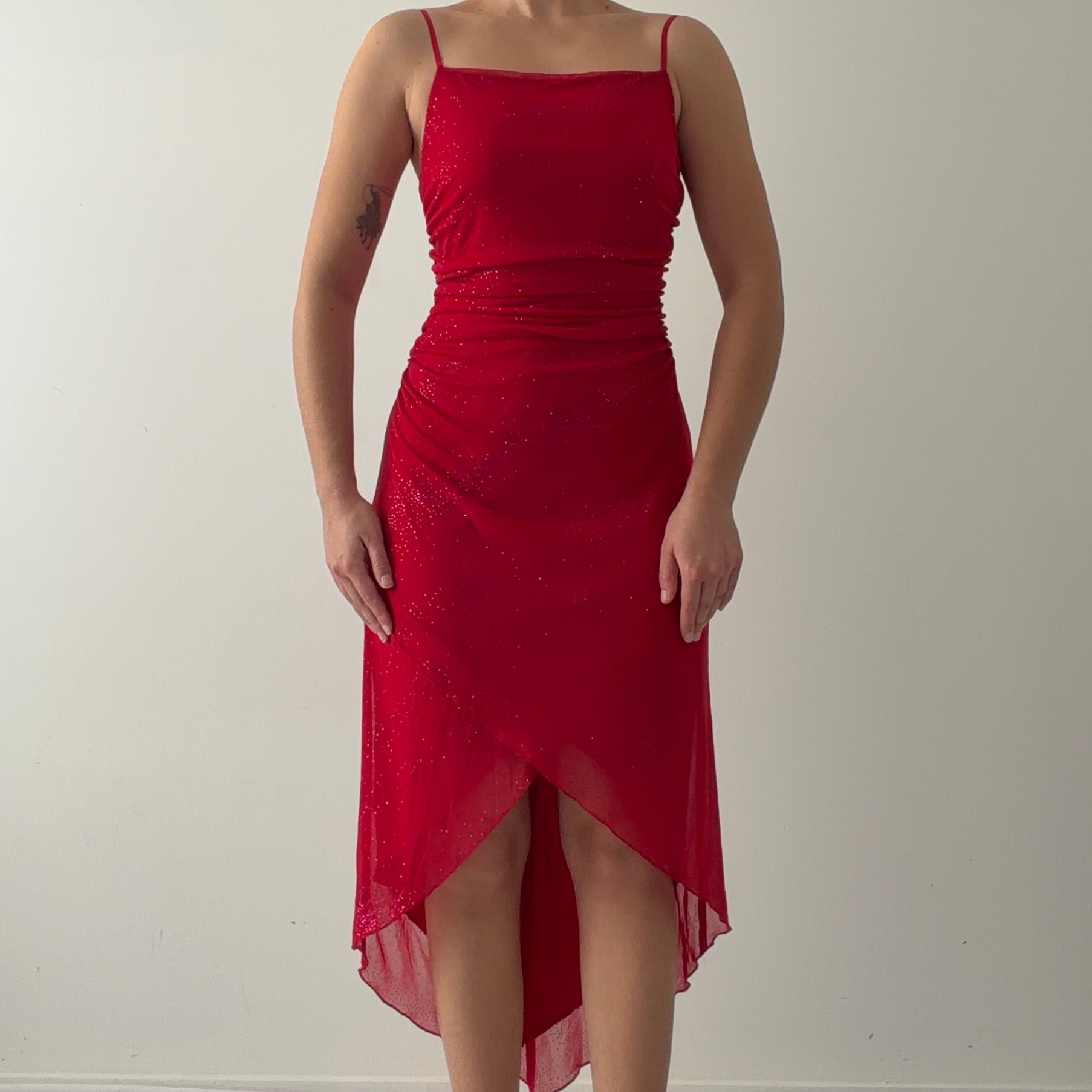 City Trinagles Asymmetric Midi Dress | Made in USA | 10-12