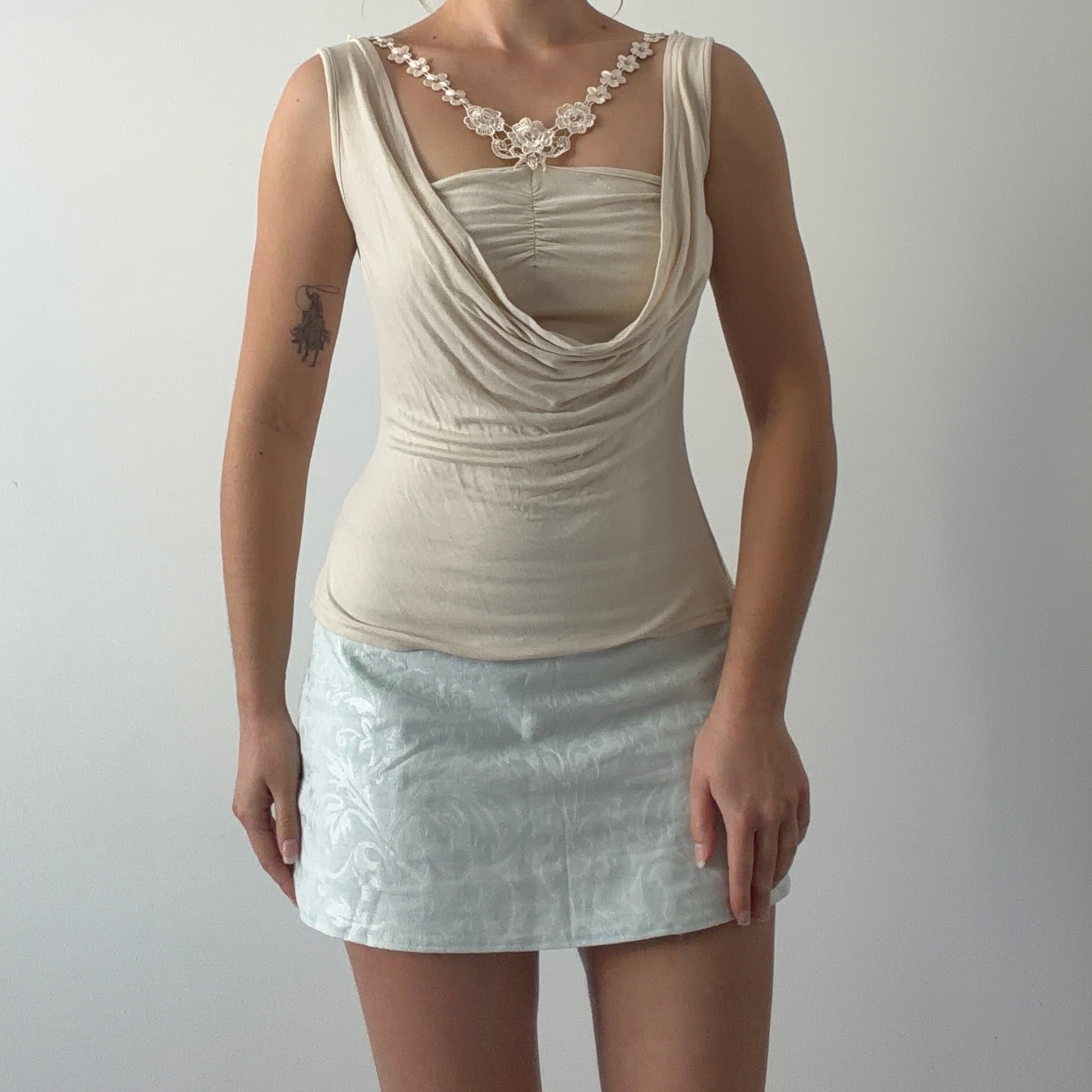 Monroe Fairy Draped Cowl Top | S-M