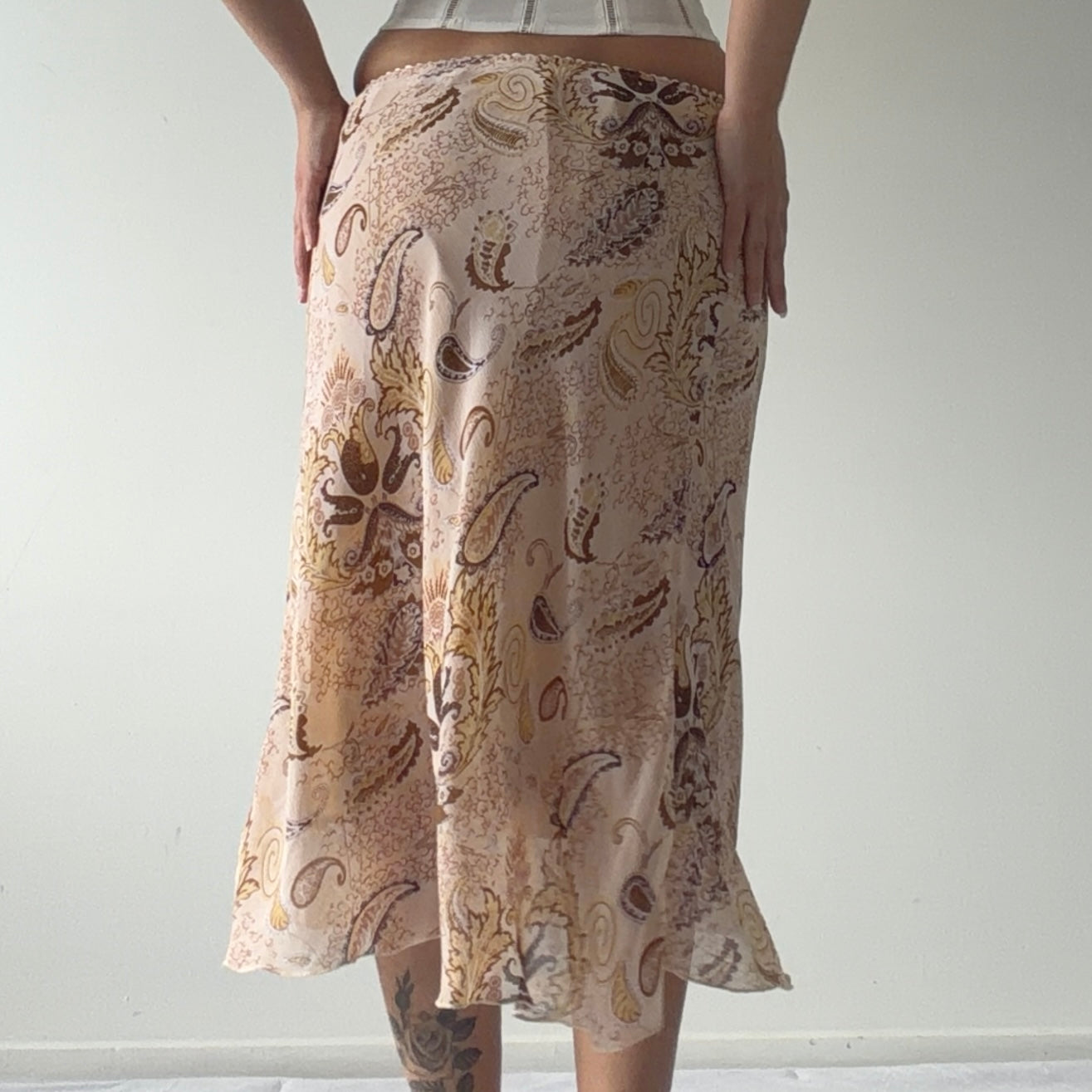 Floral Paisley Midi Skirt | M