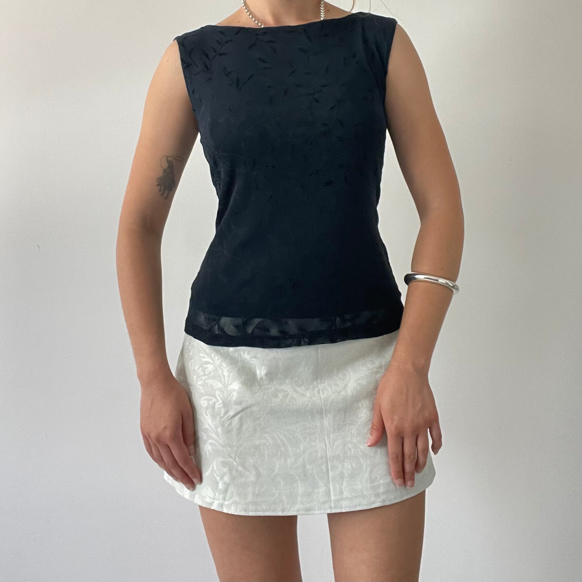 Stax Boat Neck Mesh Top | 10-12