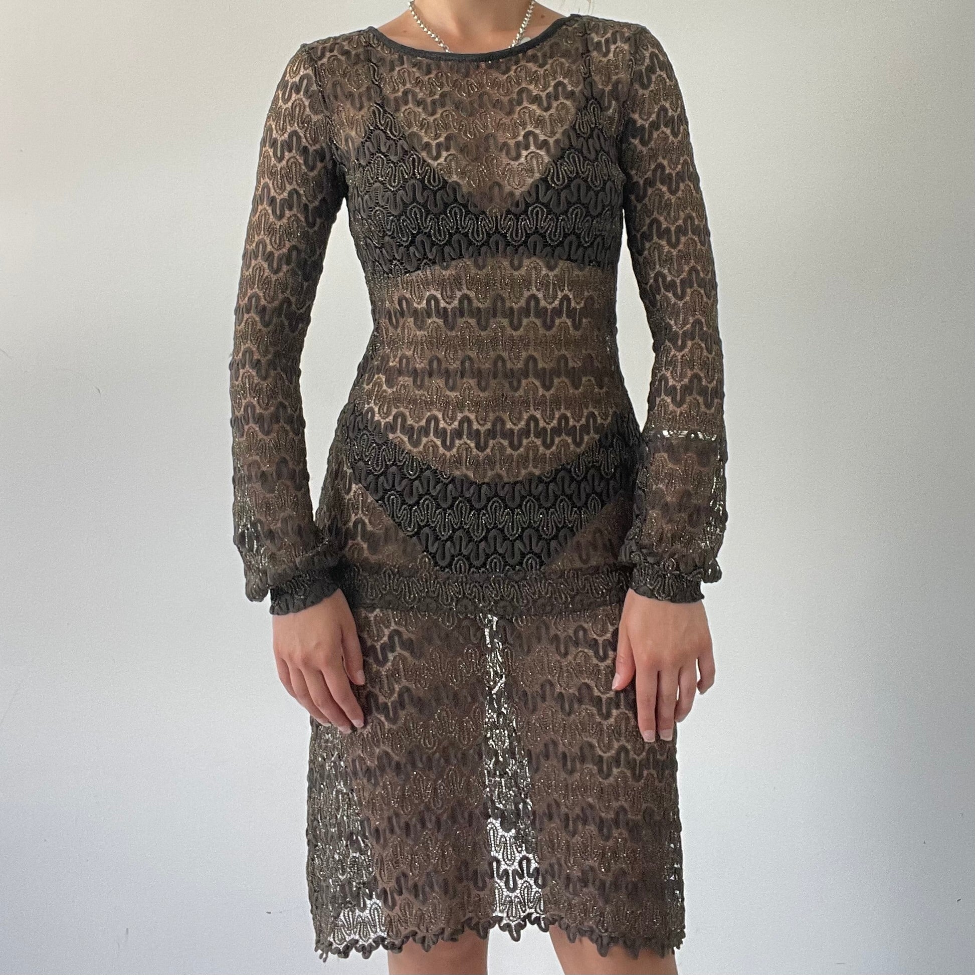 Sim Lace Crochet Midi Dress | 8-10
