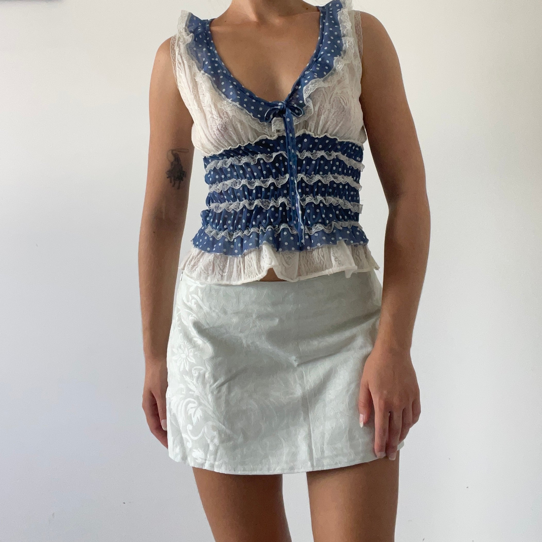 Files De Paris Ruffle Top | S