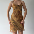 Snake Print Midi Dress | M