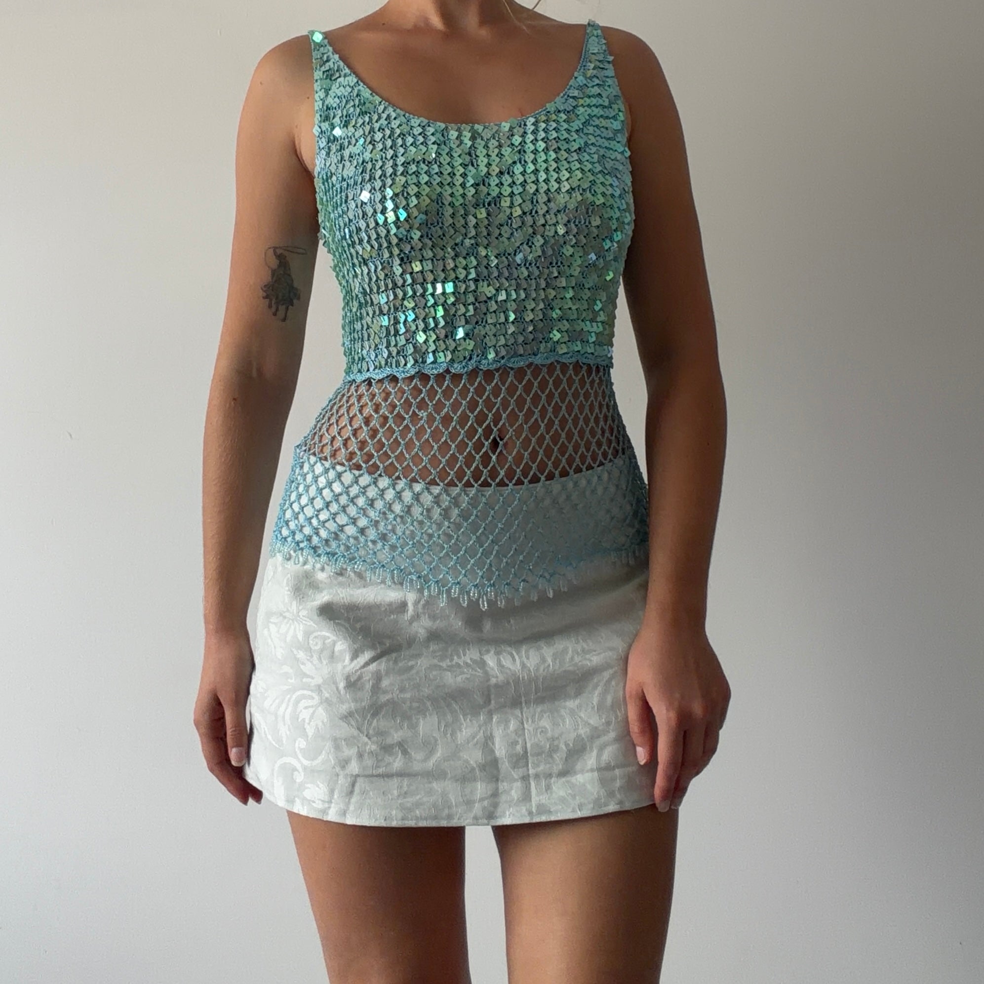 Aftershock Sequin Crochet Cami