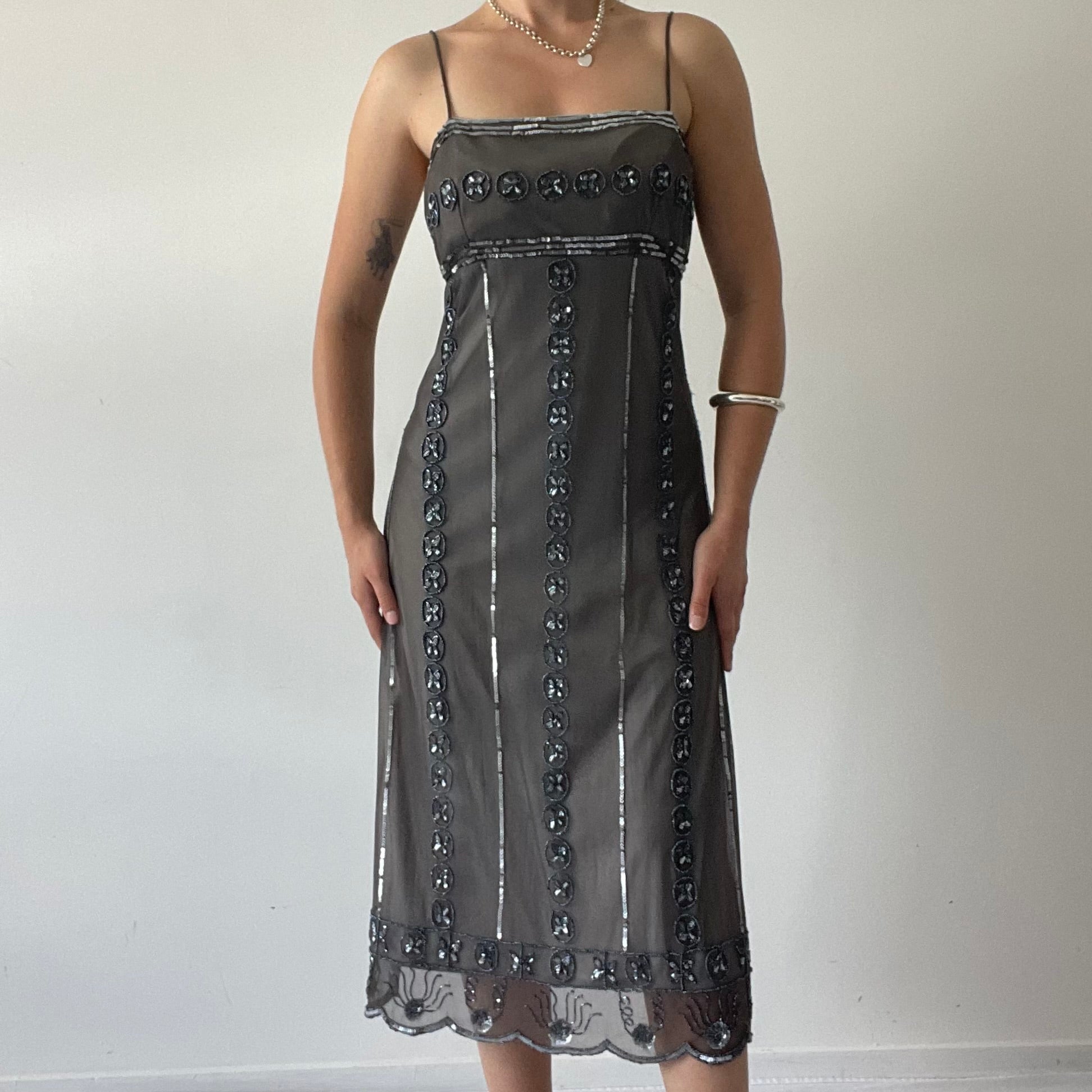 Beaded Midi Dress | 10-12