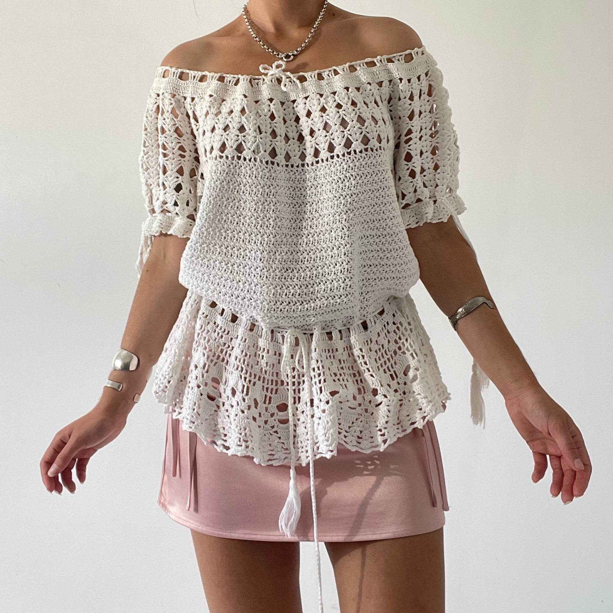Crochet Babydoll Top | S-L
