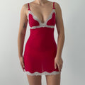 Victoria's Secret Slip Dress | Red + White | S