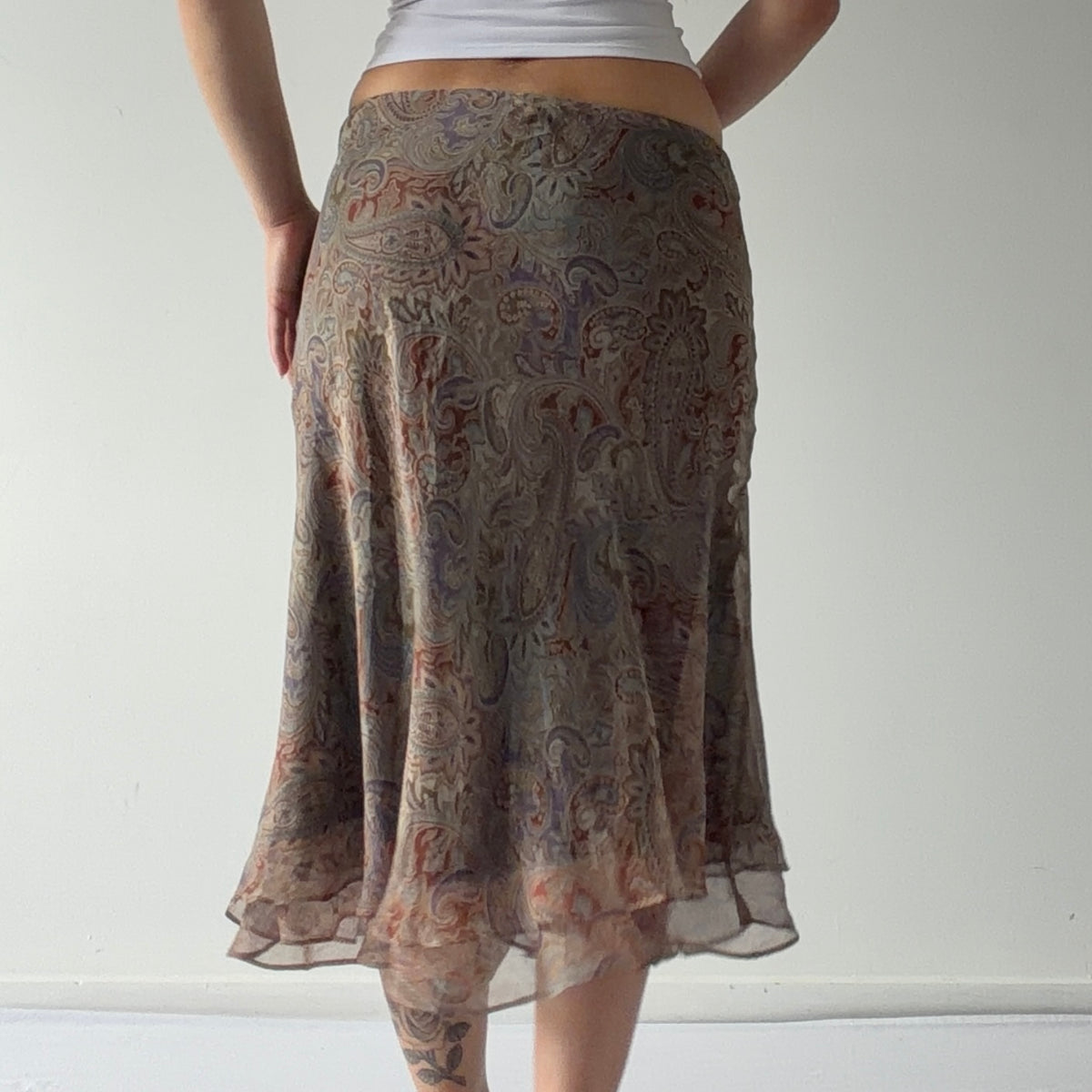 Ralph Lauren Paisley Midi Skirt | L