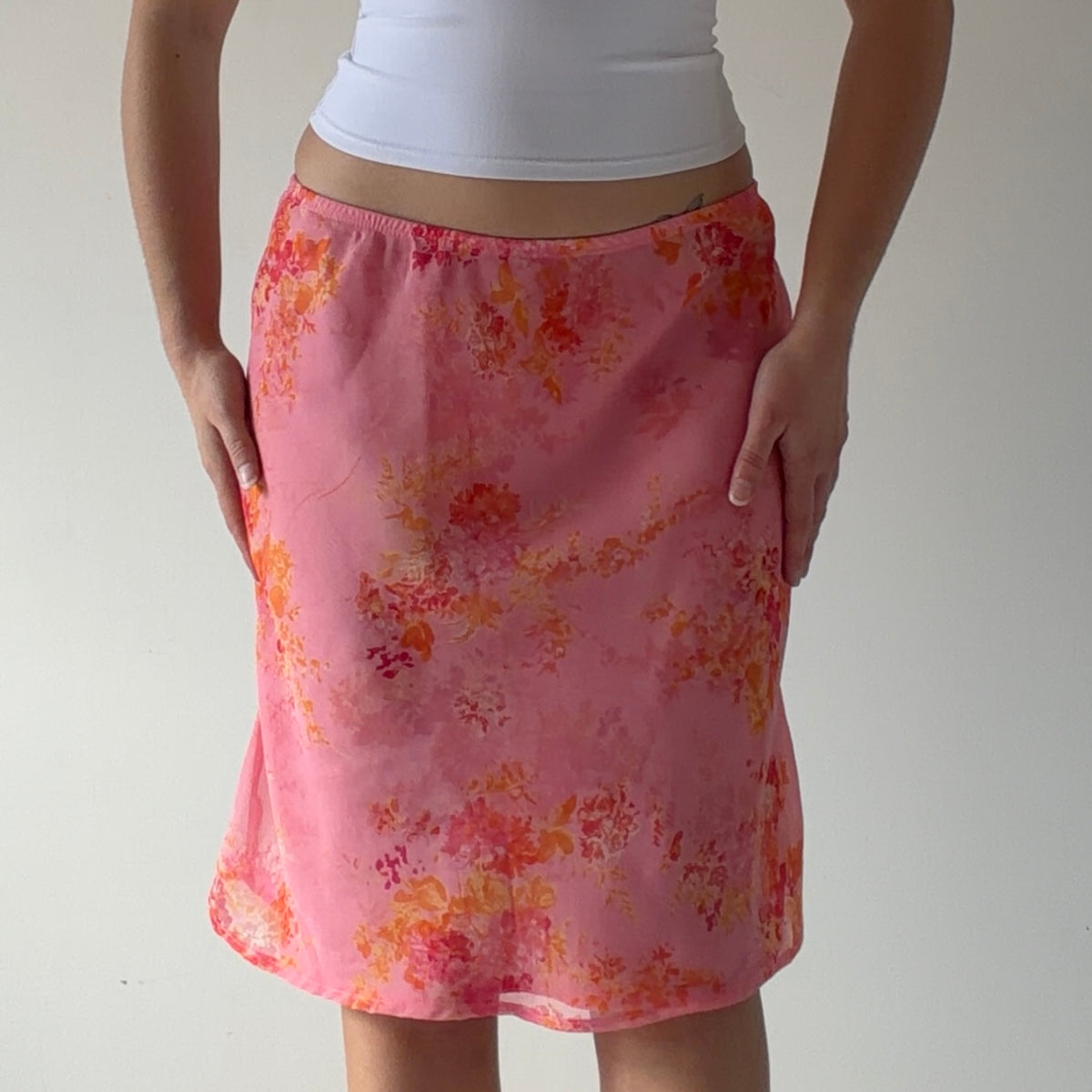 Tailor Floral Midi Skirt | 8-10