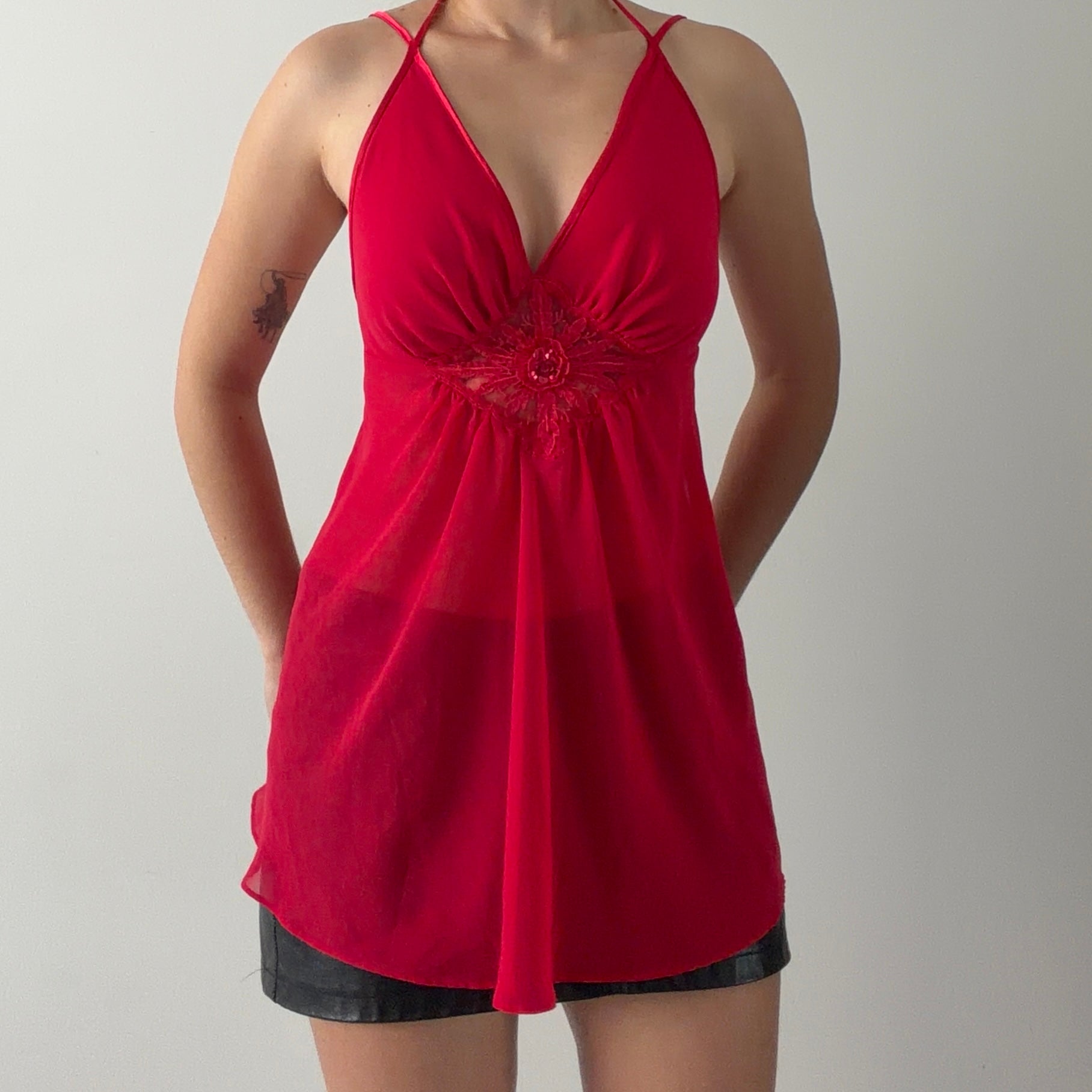 Embroidered Halter Top | 12-14