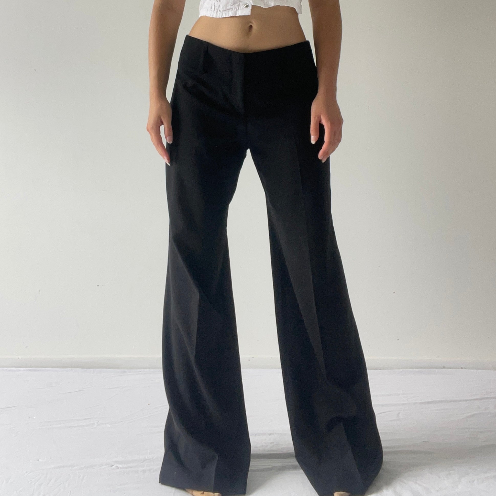 Cue Wool Wide Leg Pants | M