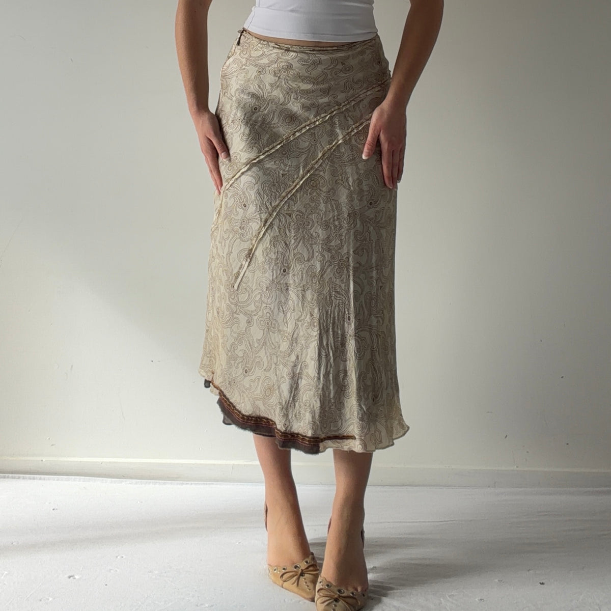 Schumacher Silk Midi Skirt | XS