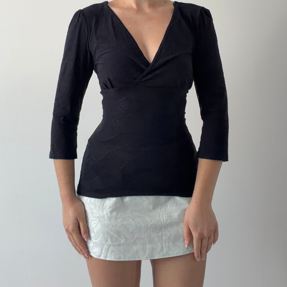 Wrapper 3/4 Sleeve Top | M-L