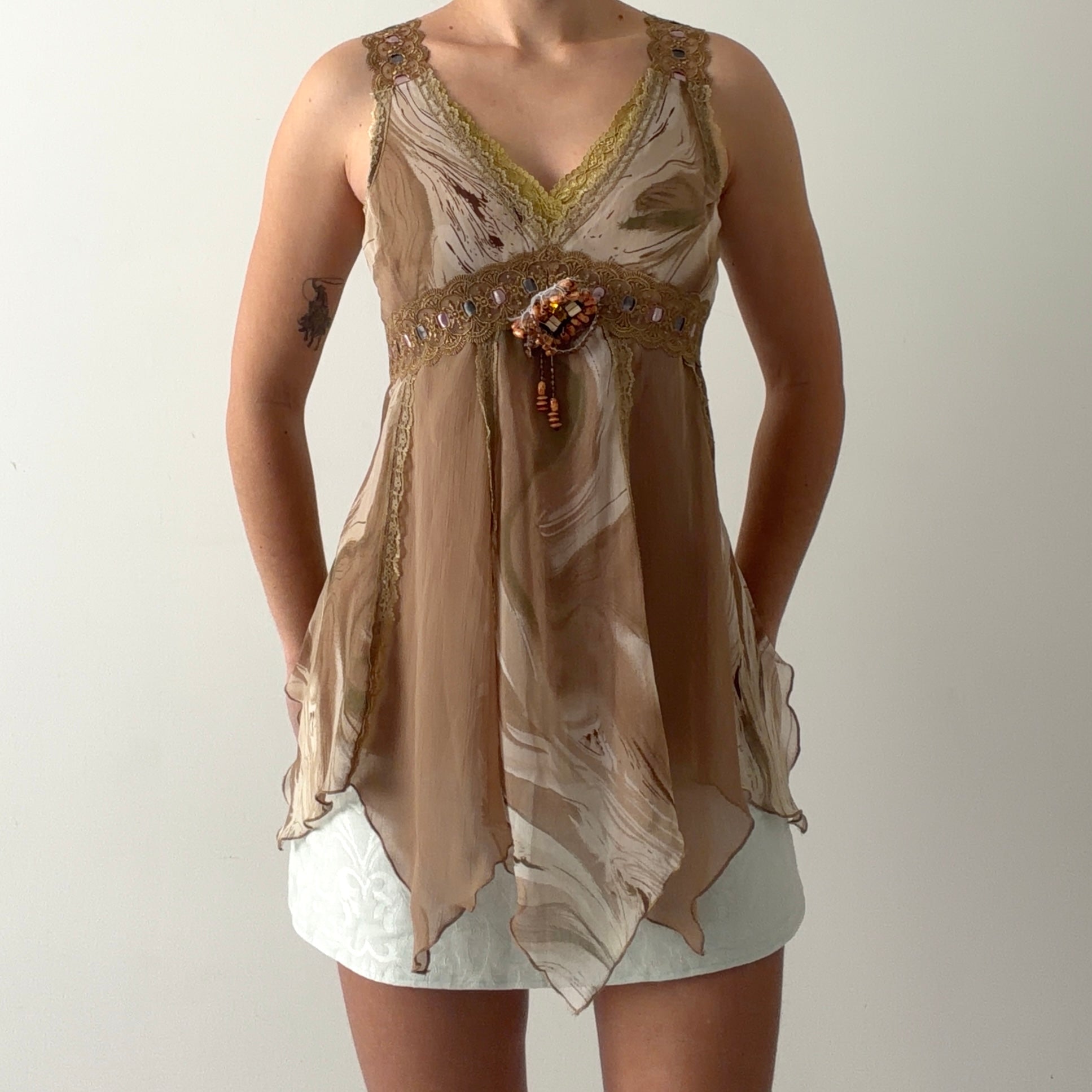 Pinky Boho Fairy Top | M