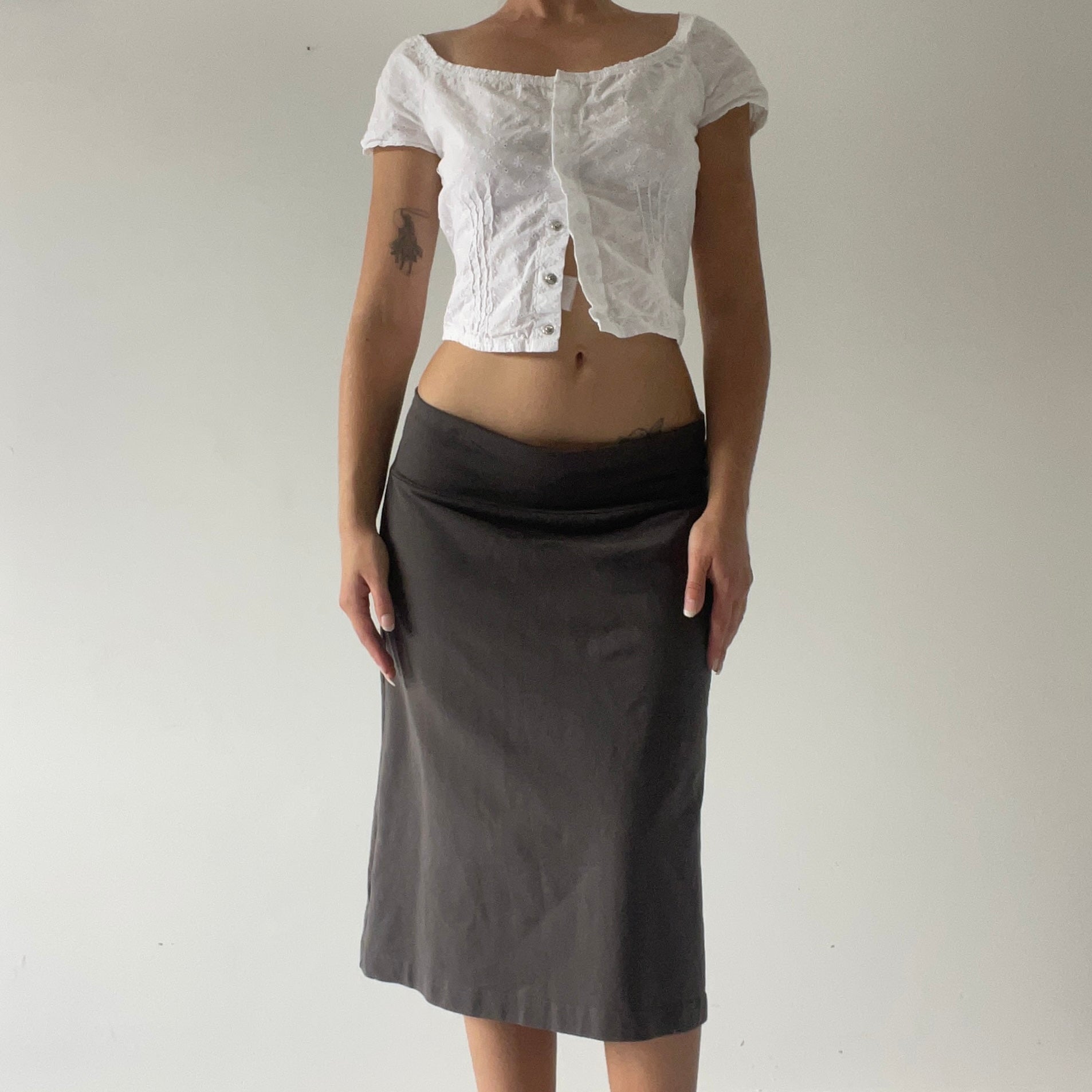 Low Rise Midi Skirt | M-L