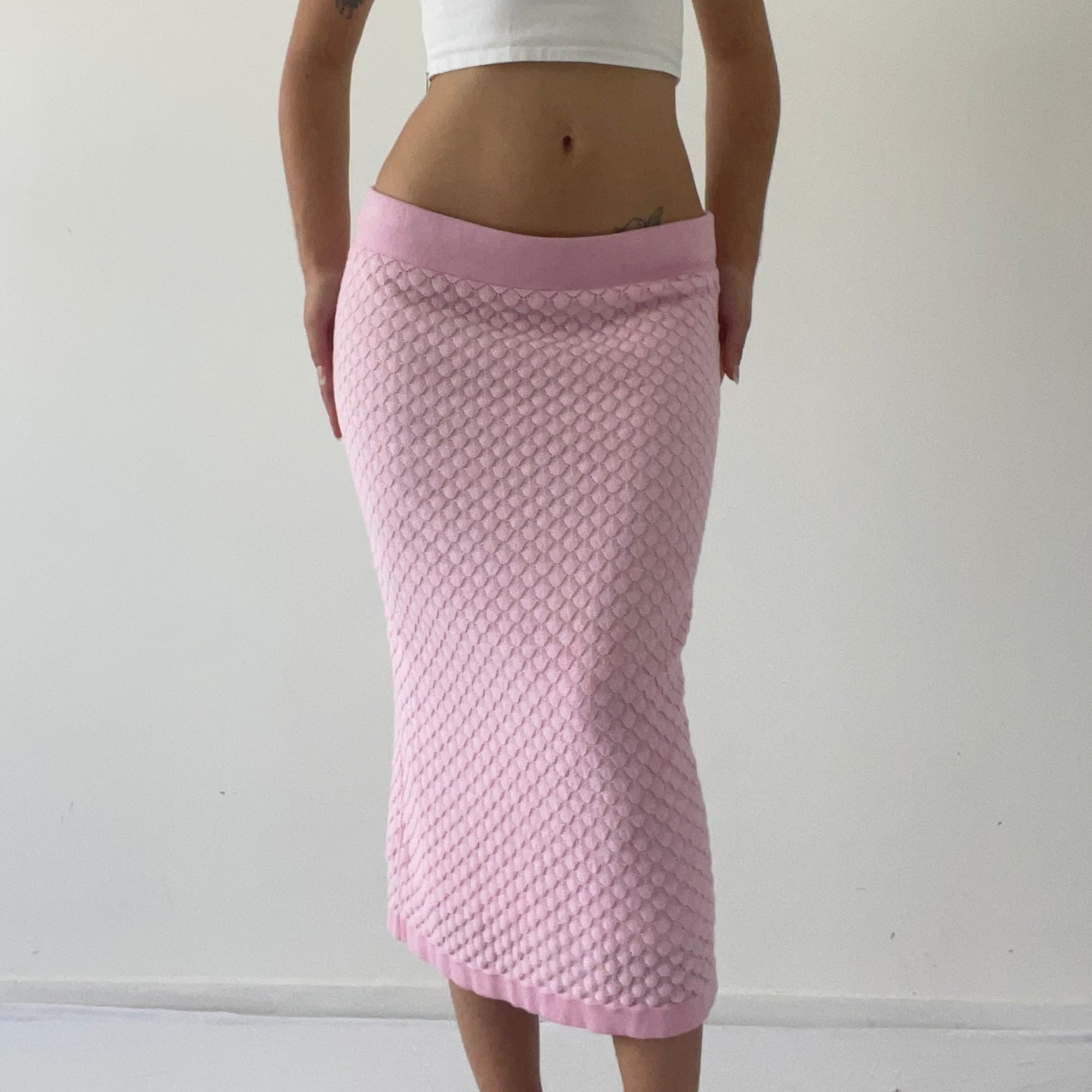 Knit Crochet Midi Midi Skirt | 8-10