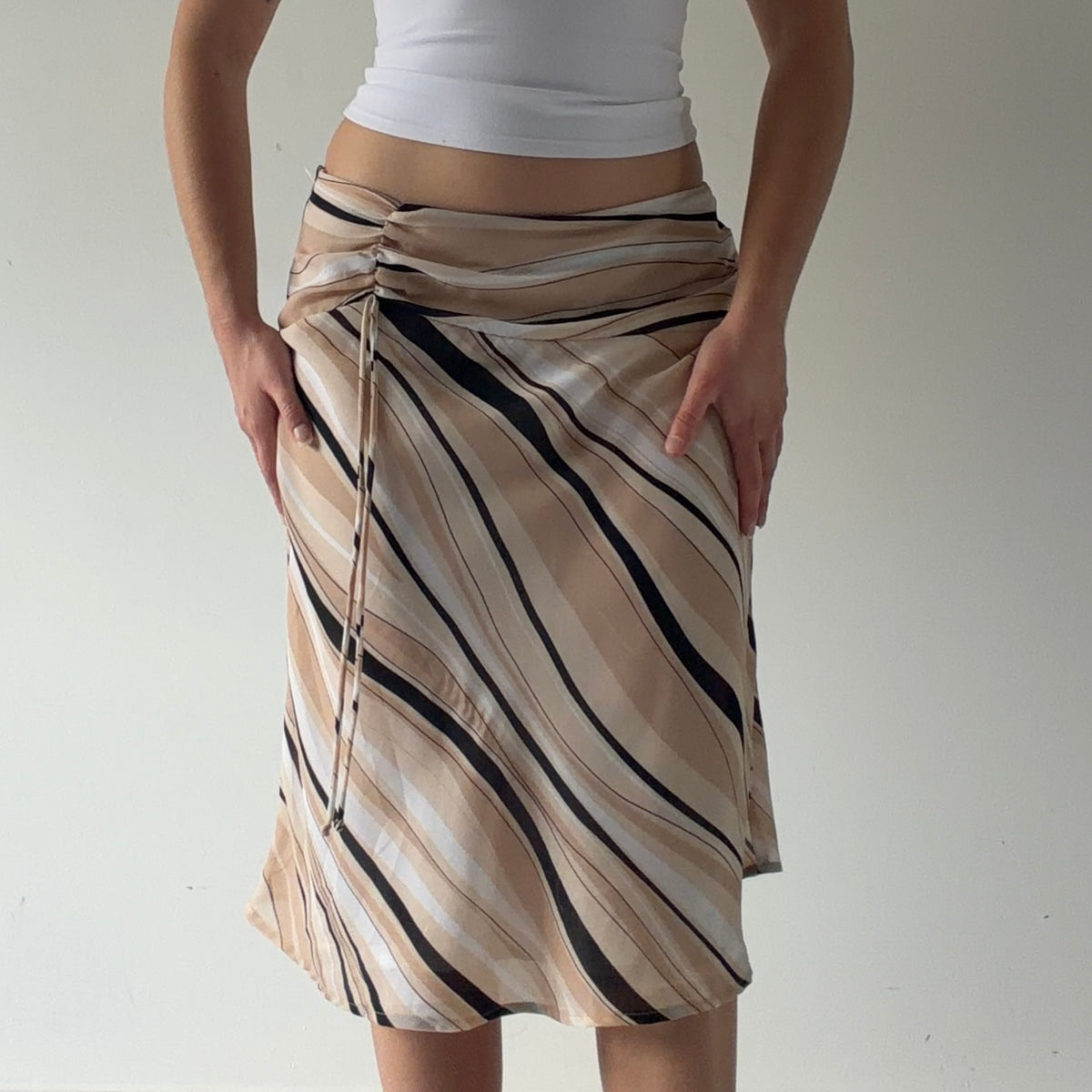 Worthington Stripe Midi Skirt | 6-8