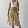 Silk Asymmetric Midi Skirt | Made in Australia | 12-14