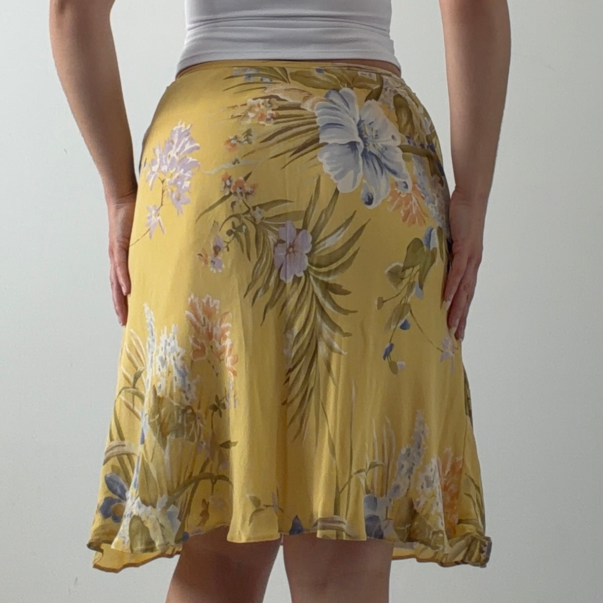 Ellen Tracy Silk Midi Skirt | 6-8