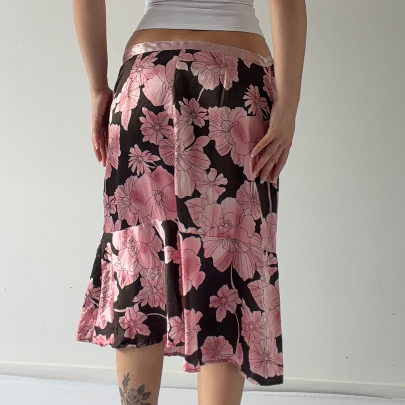 New York & Company Silk Floral Midi Skirt | 10-12
