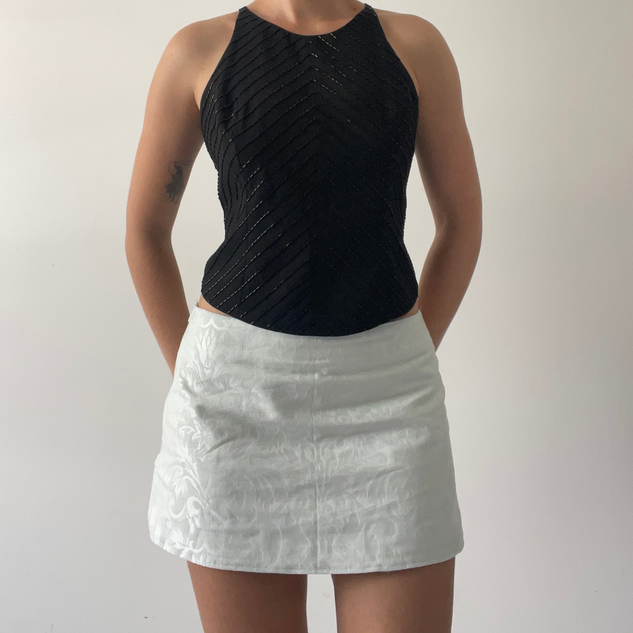 Staxs Beaded Halter Top | M