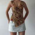 Wild Cat Asymmetric Wrap Top | S-M