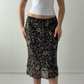 Lapris Los Angeles Floral Midi Skirt | Made in USA | S