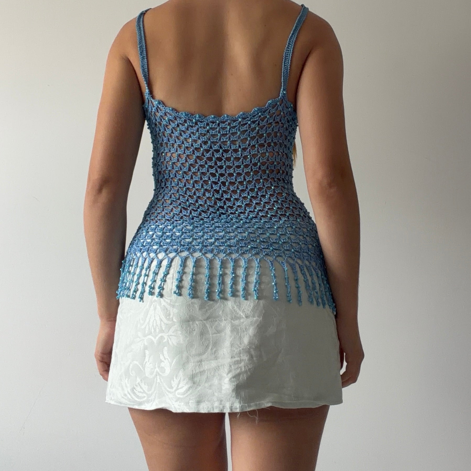 Blue Crochet Cami Top | 6-8
