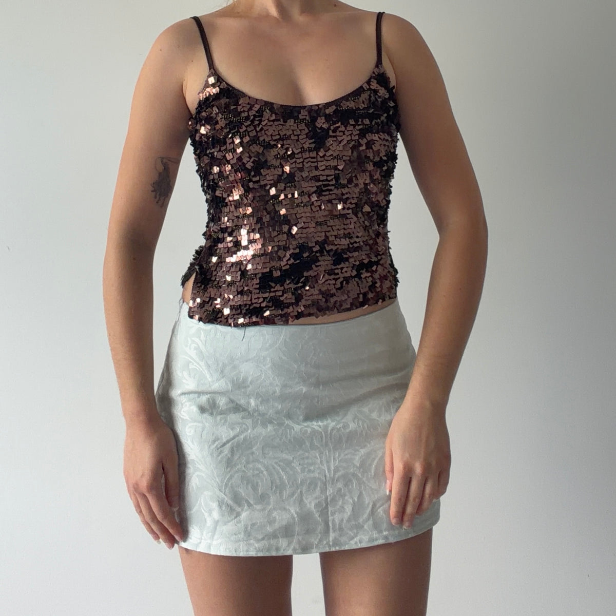 Karen Millen Sequin Crochet Top | XS