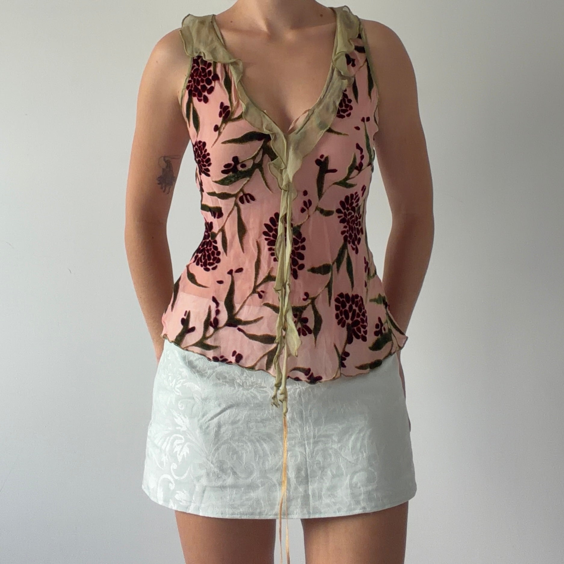 Sarah Jane Velvet Burnout Cami | 8-10