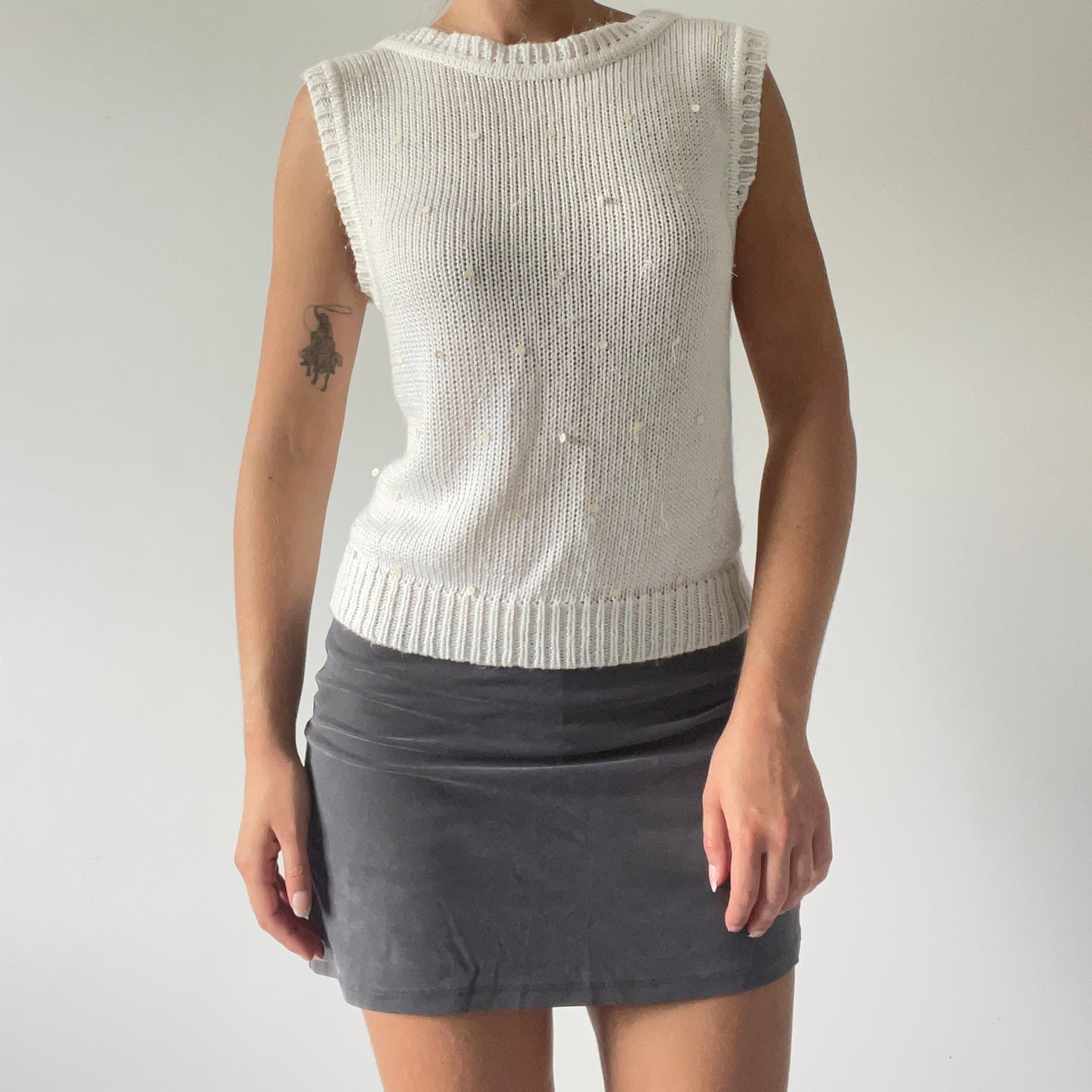 Sequin knit Vest | 8-12