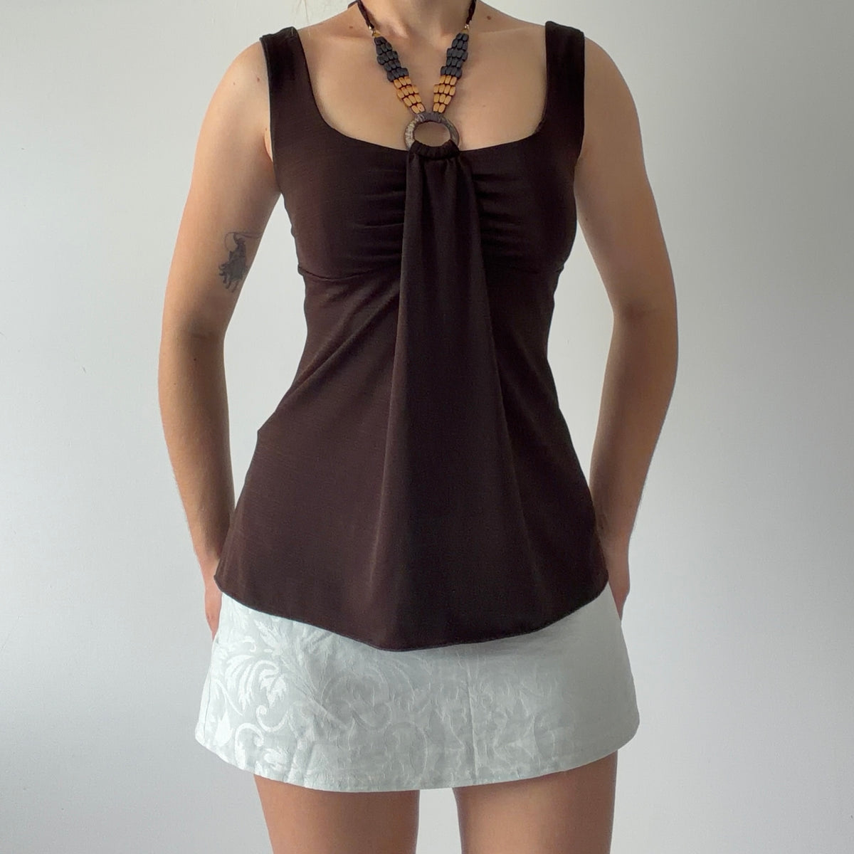 Iz Byer Beaded Halter Top | M