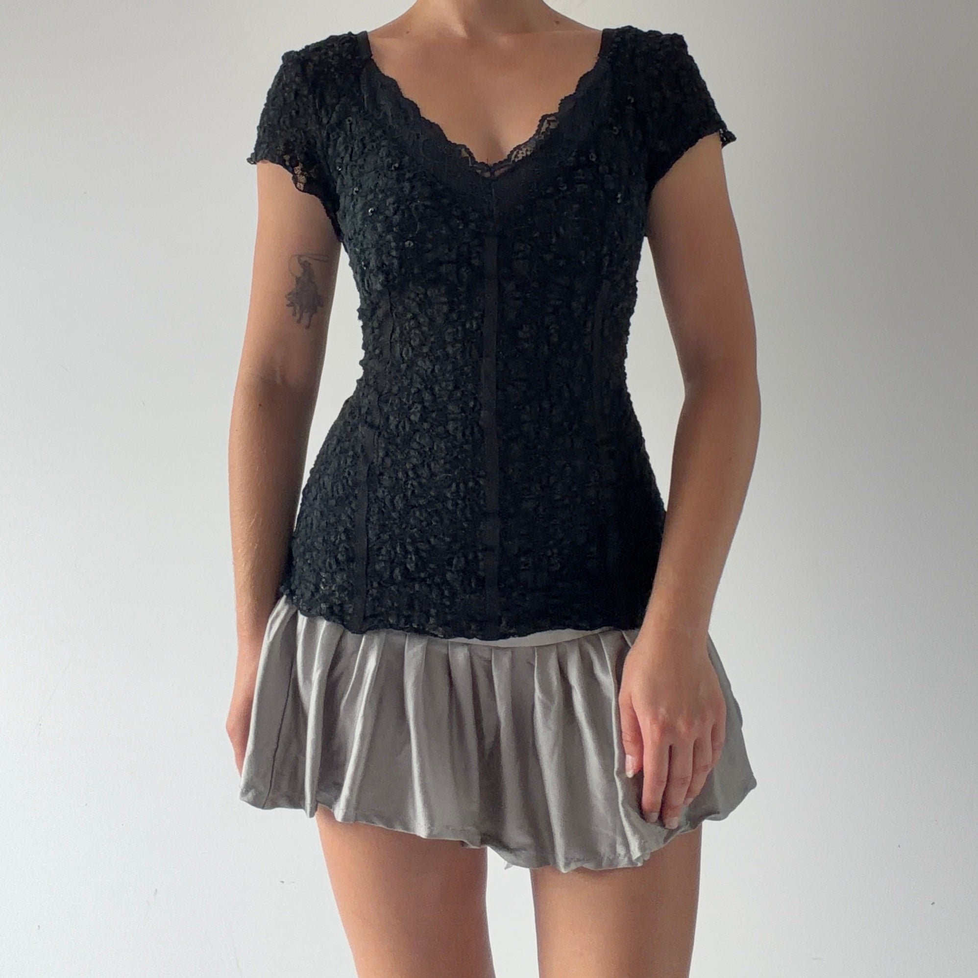 Spiral Lace Babydoll Top | 10-12