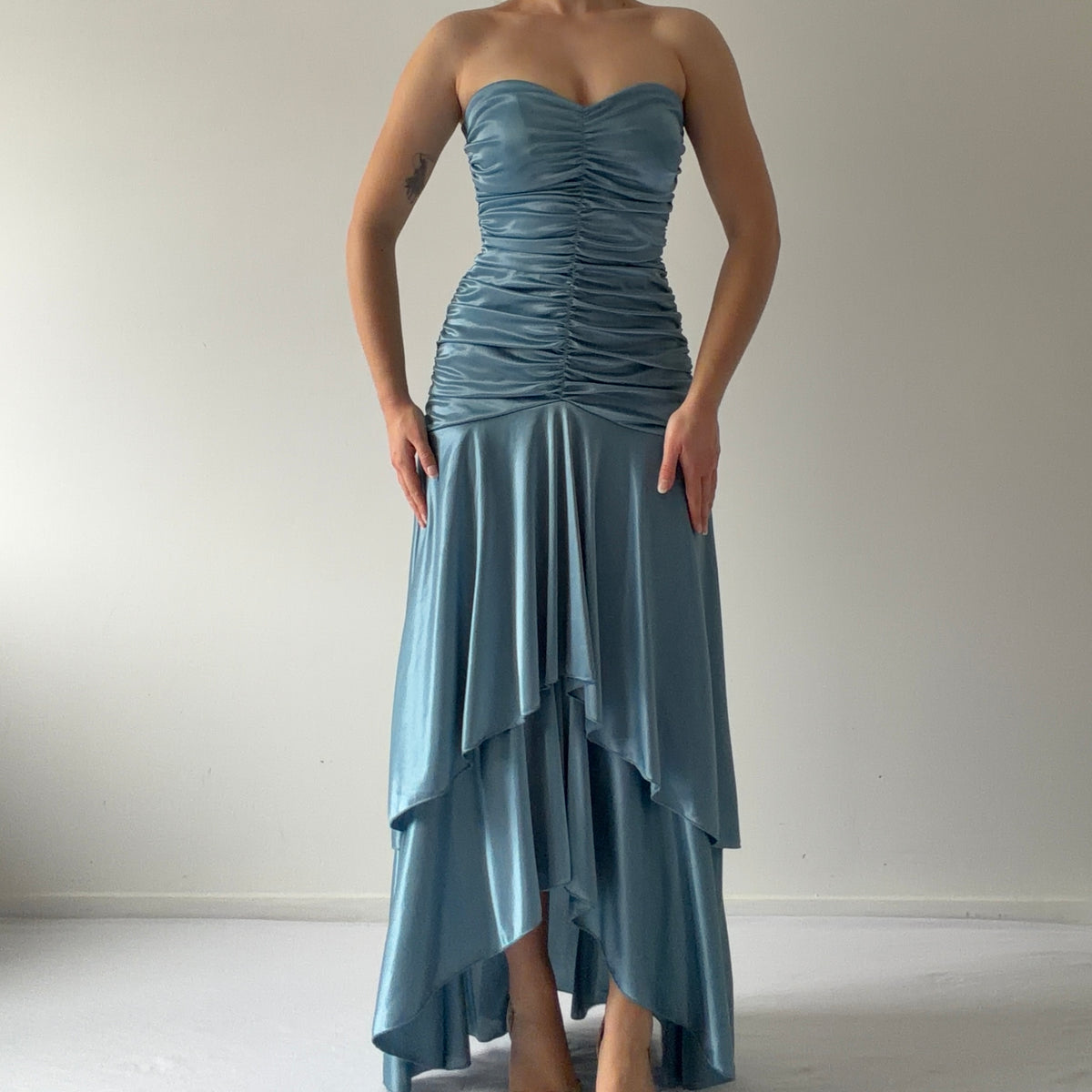 Speechless Strapless Ruffle Dress | XS-S