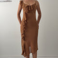 Riki Nathan Ruffle Midi Dress | Made in Australia | XS