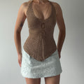 Bebe Crochet Halter Top | M