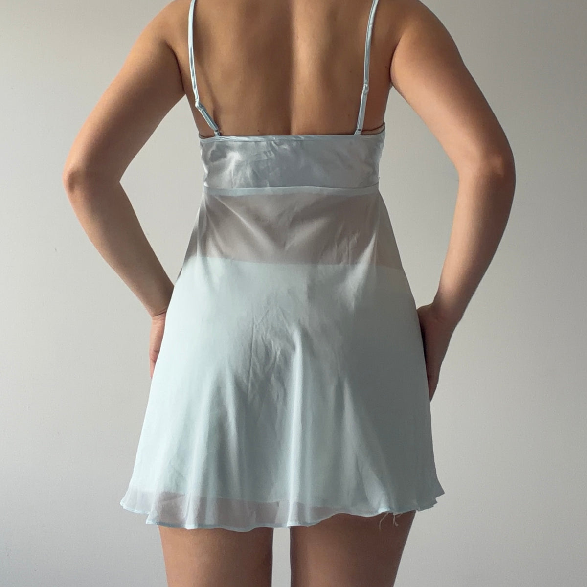 Secret Treasures Lace Babydoll Slip | Baby Blue | L