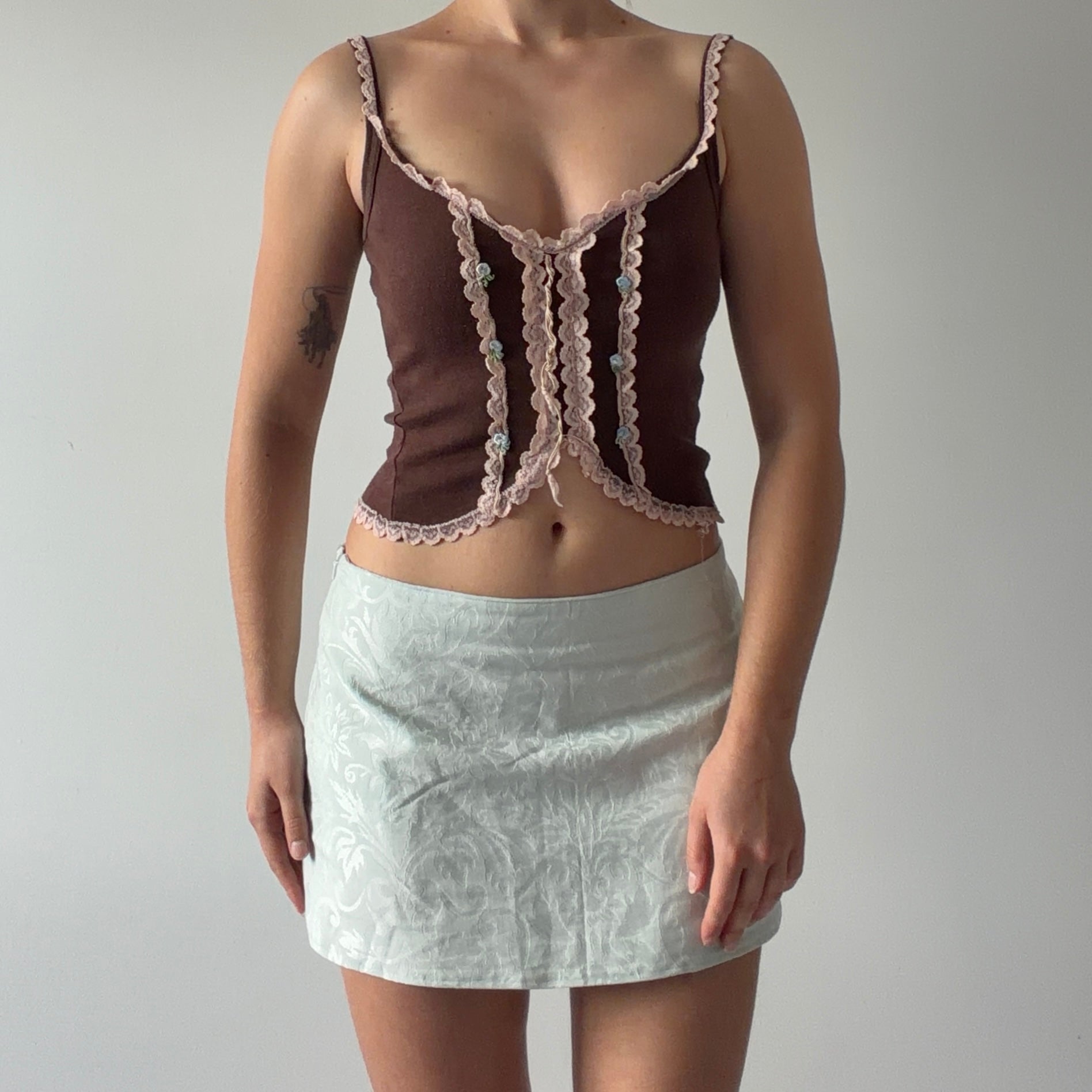 Lace Rosette Cami Top | XS
