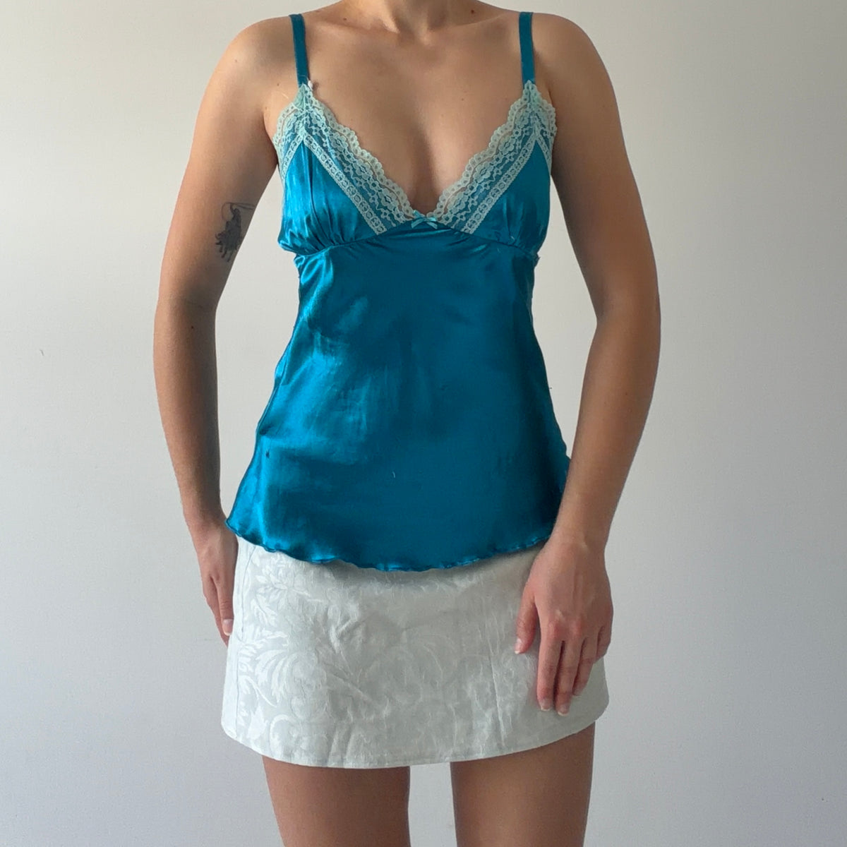 No Boundaries Satin Lace Cami | S