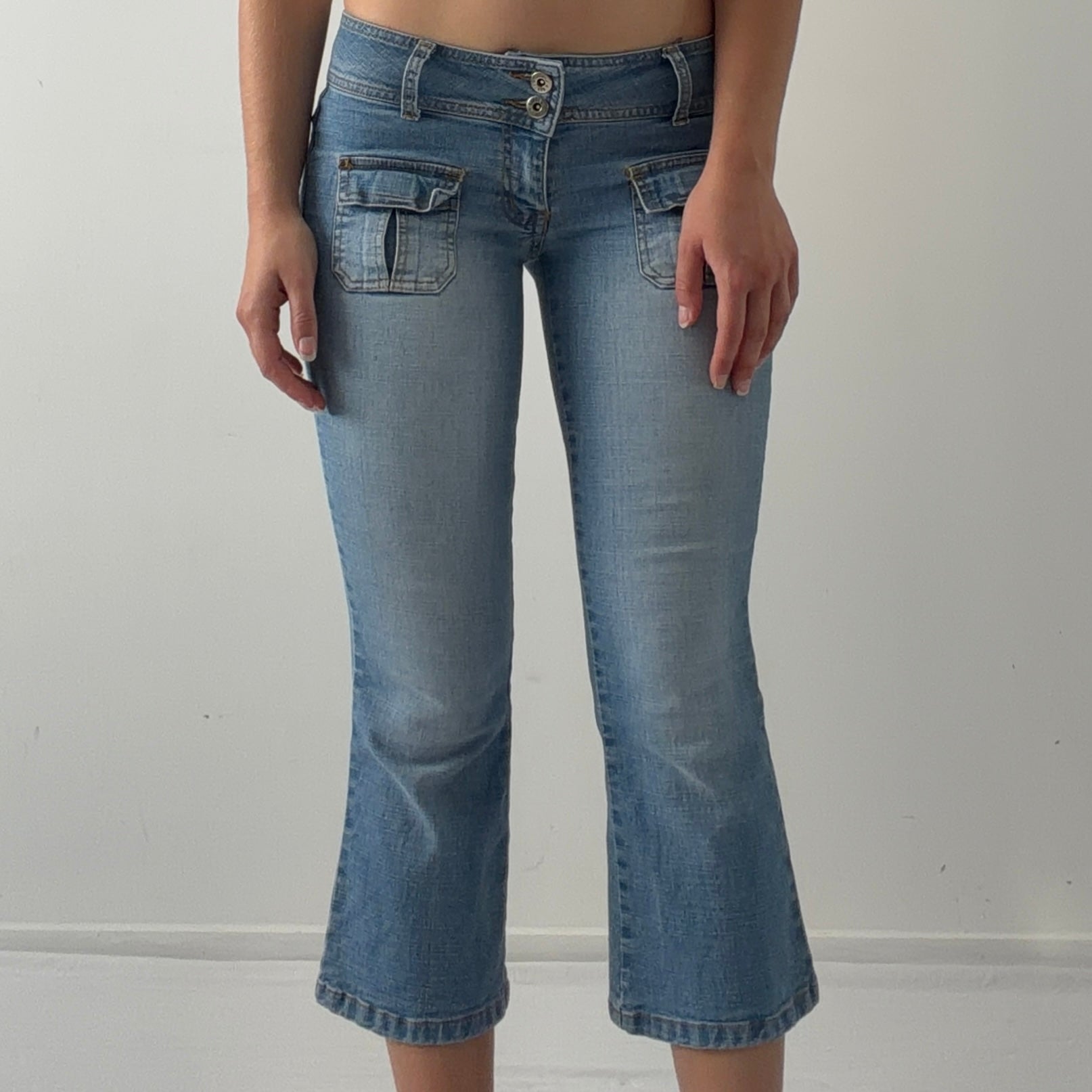 Bongo Low Rise Denim Capri | XS