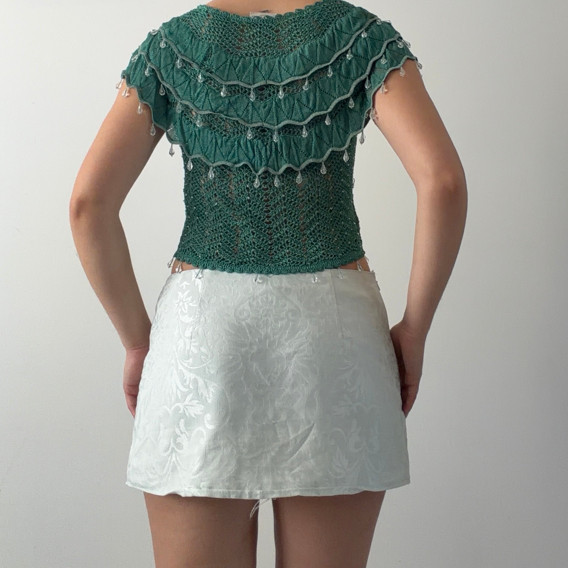 Karen Millen Crochet Beaded Top | XS