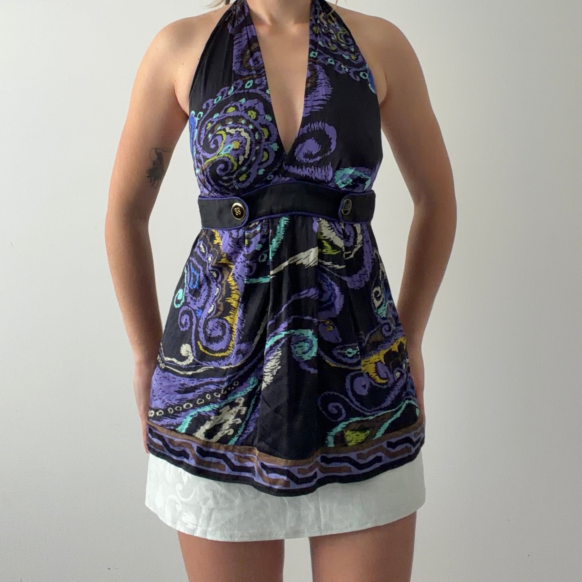 Halé Bob Silk Halter Top | XS