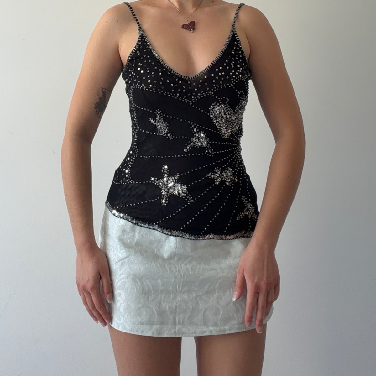 Kookai Beaded Sequin Cami | XS