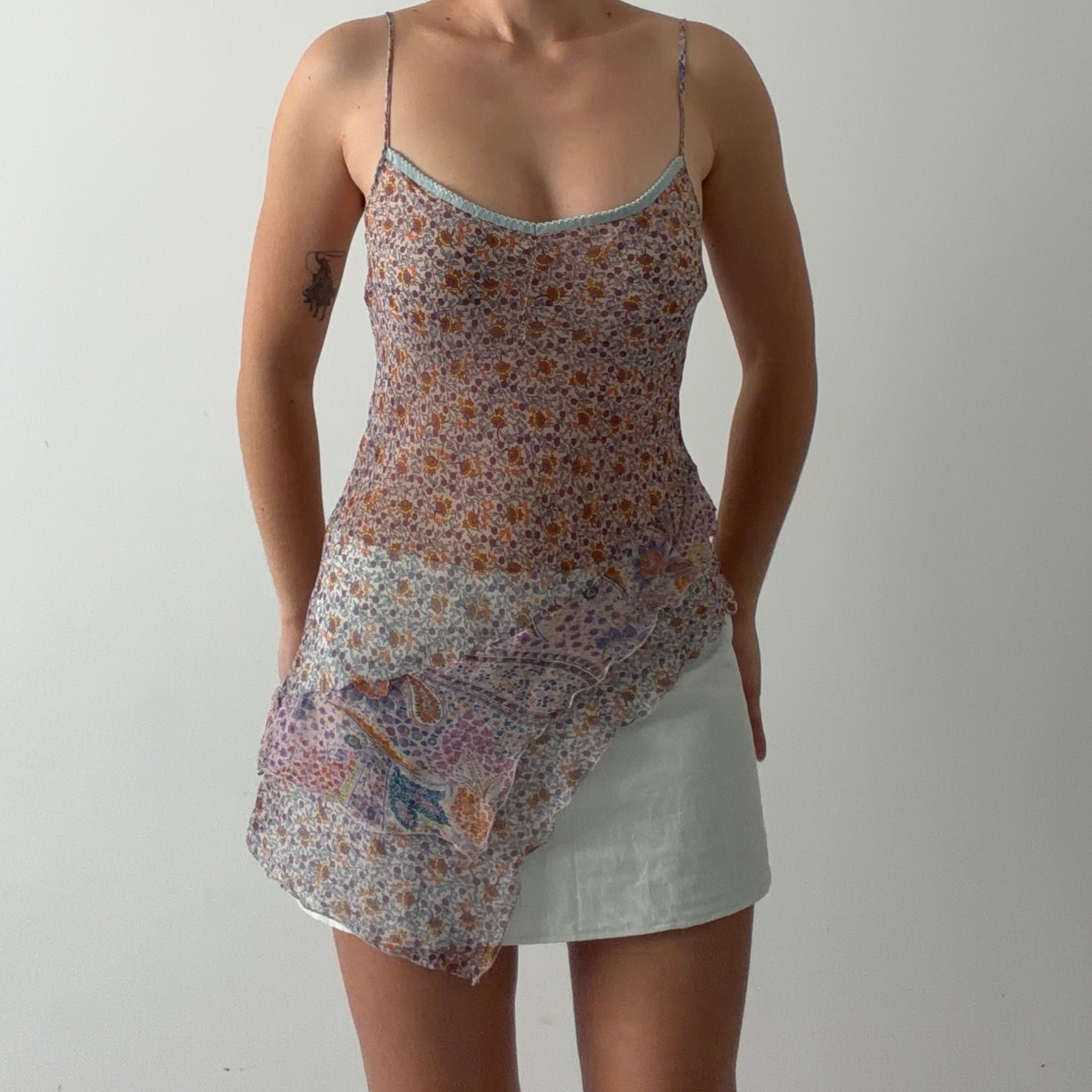 Silk Ruffle Cami | 8-10