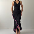 Rampage Ruffle Halter Dress | Made in USA | L