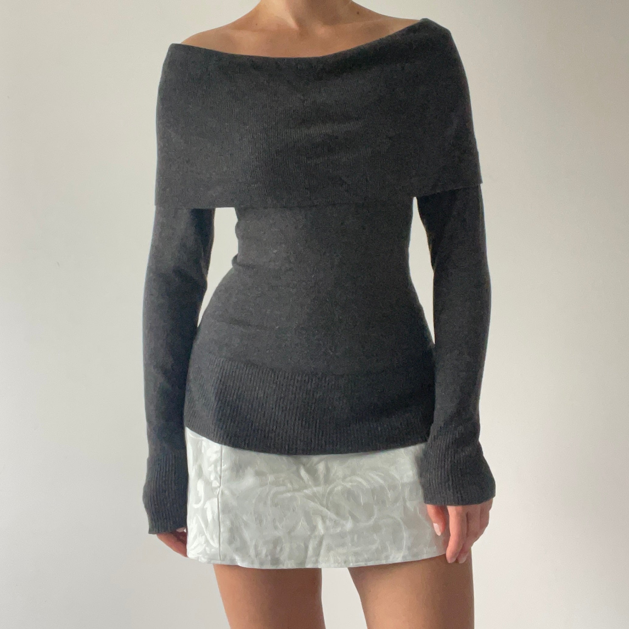 Jigsaw Wool Fold Over Knit | M