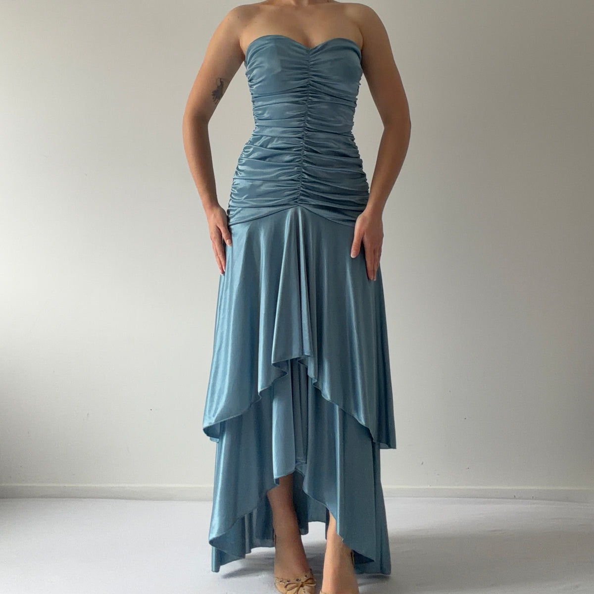 Speechless Strapless Ruffle Dress | XS-S