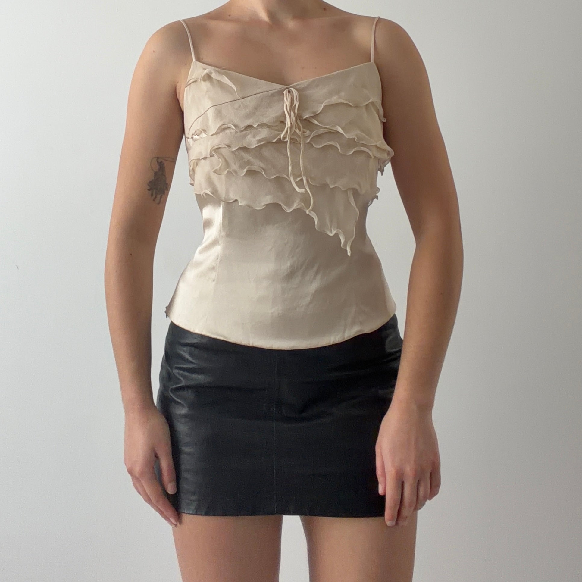 Jigott Silk Ruffle Cami | S