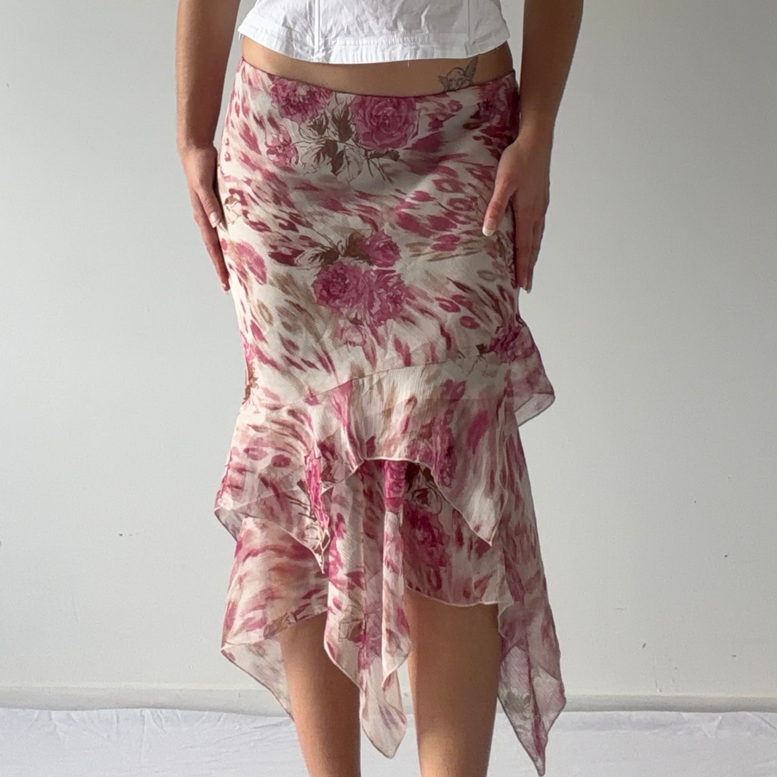 George Asymmetric Ruffle Skirt | XL